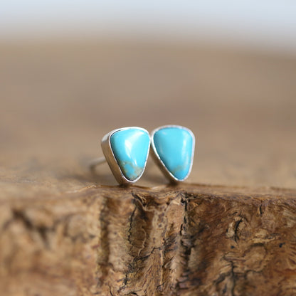 Campitos Turquoise Sterling Silver Studs – American Turquoise Earrings