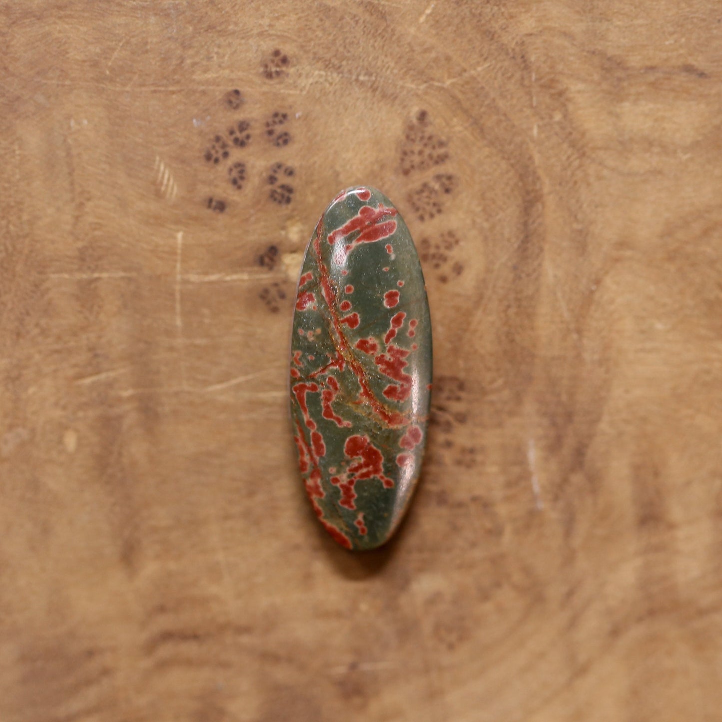 Custom Red Creek Jasper Ring - 18K Solid Gold Bezel - Sterling Silver