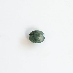 Moss Agate Pendant - .925 Sterling Silver - Rose Cut Moss Agate Necklace
