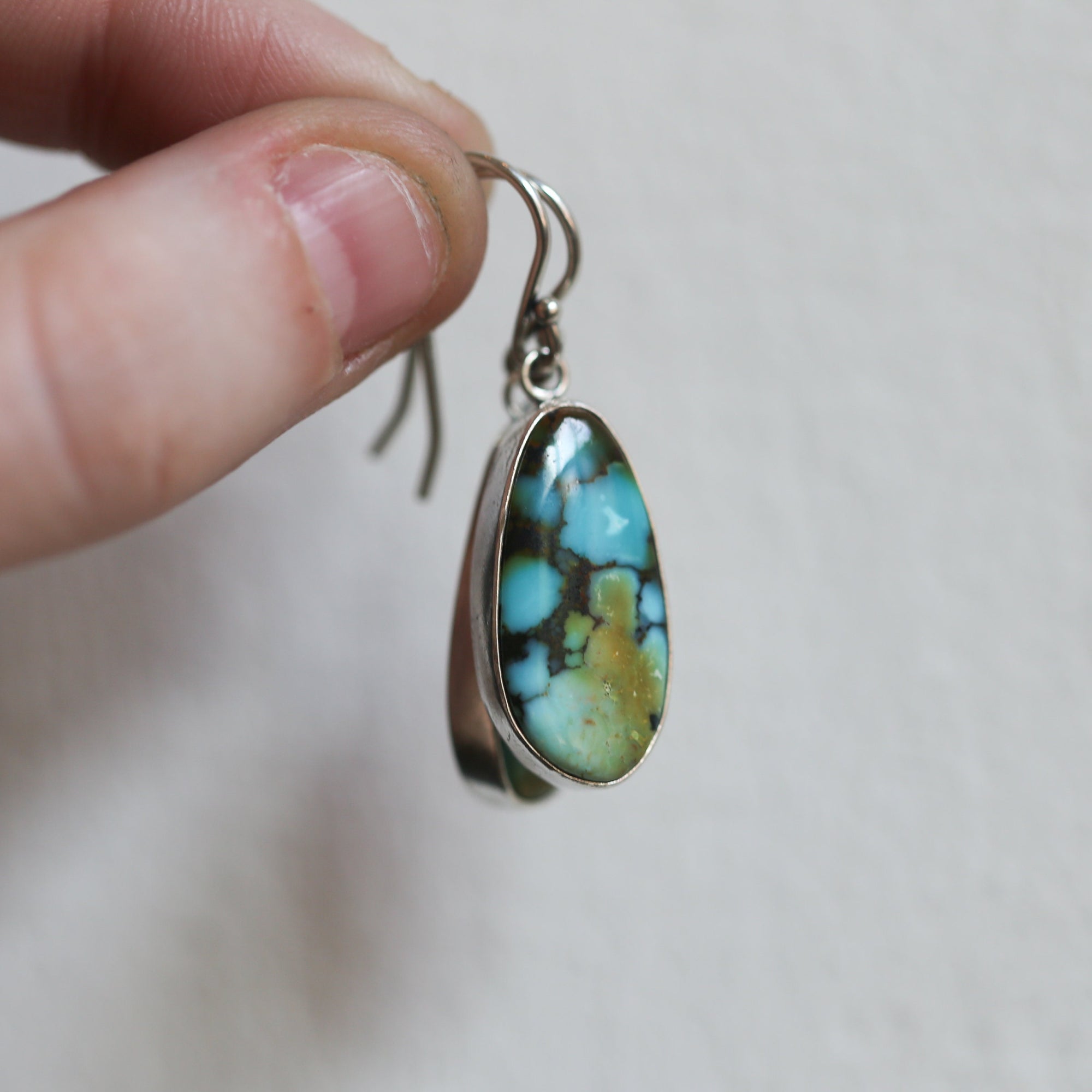 Ready to Ship - Blue Moon Turquoise Drop Earrings - Choose Your Pair - Blue Moon Earrings - Sterling Silver