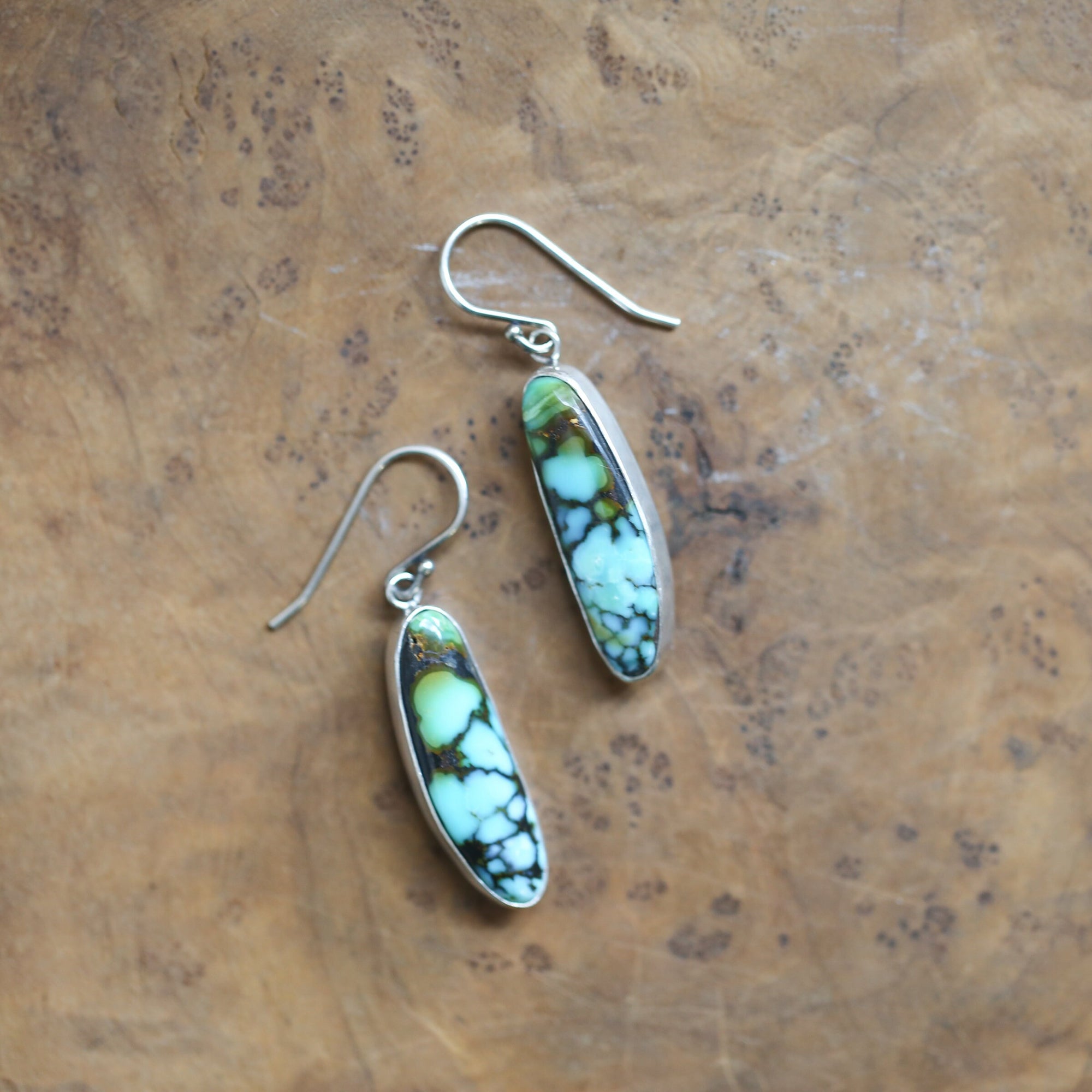 Ready to Ship - Blue Moon Turquoise Drop Earrings - Choose Your Pair - Blue Moon Earrings - Sterling Silver