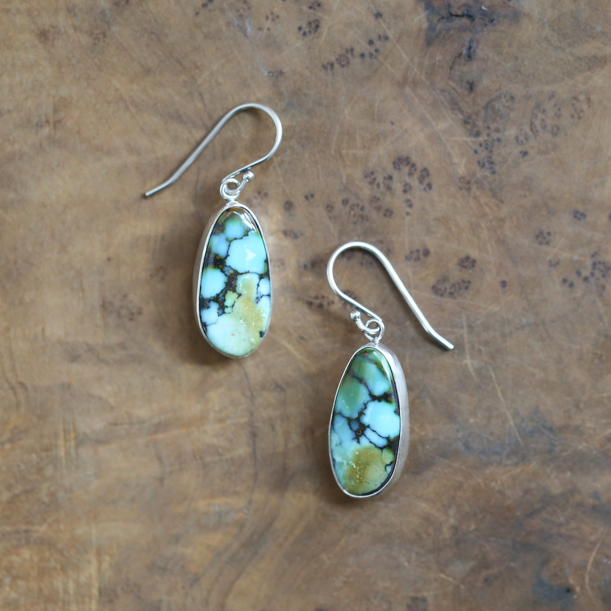 Ready to Ship - Blue Moon Turquoise Drop Earrings - Choose Your Pair - Blue Moon Earrings - Sterling Silver