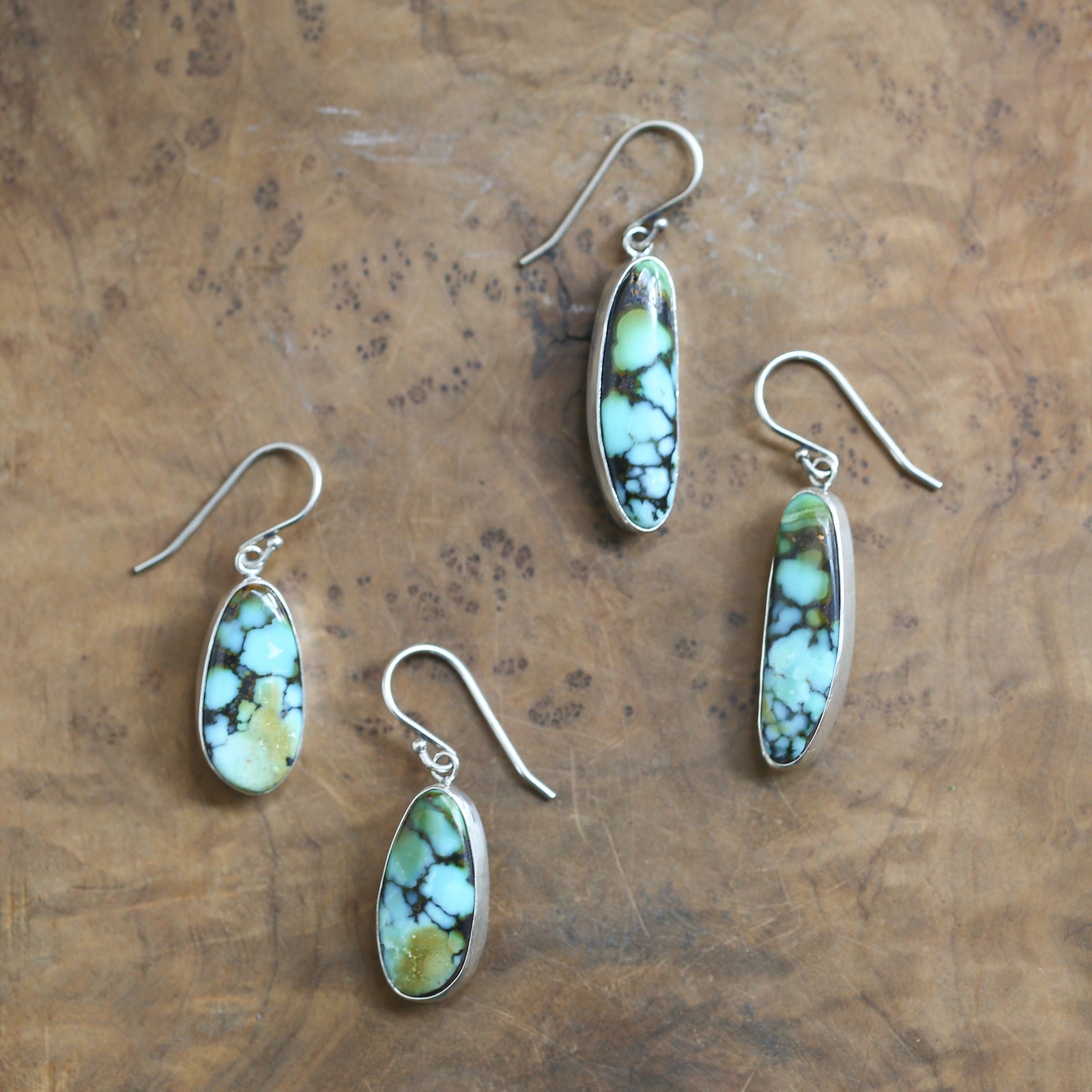 Ready to Ship - Blue Moon Turquoise Drop Earrings - Choose Your Pair - Blue Moon Earrings - Sterling Silver