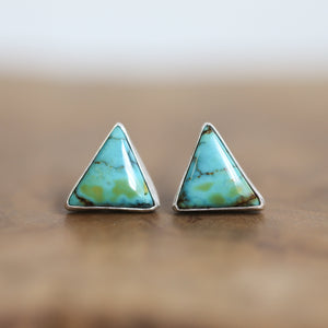 Blue Moon Turquoise Earrings - Turquoise Posts - Ready to Ship - Sterling Silver