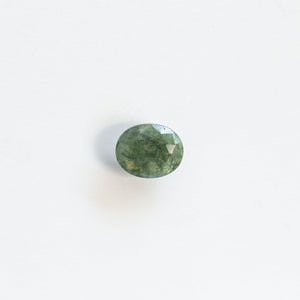 Moss Agate Pendant - .925 Sterling Silver - Rose Cut Moss Agate Necklace
