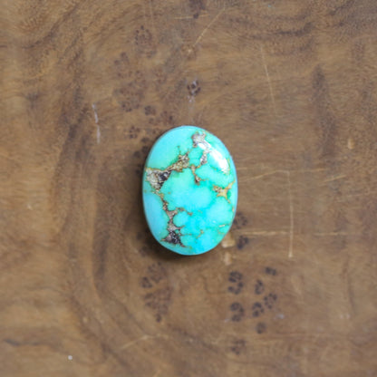 CUSTOM Sonoran Gold Turquoise Ring - 18K Gold Bezel - Sterling Silver
