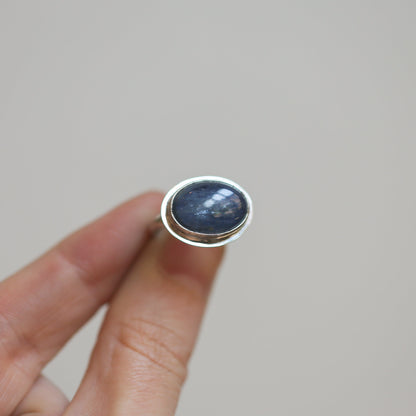 Kyanite East West Ring - Sterling Silver - Blue Kyanite Ring