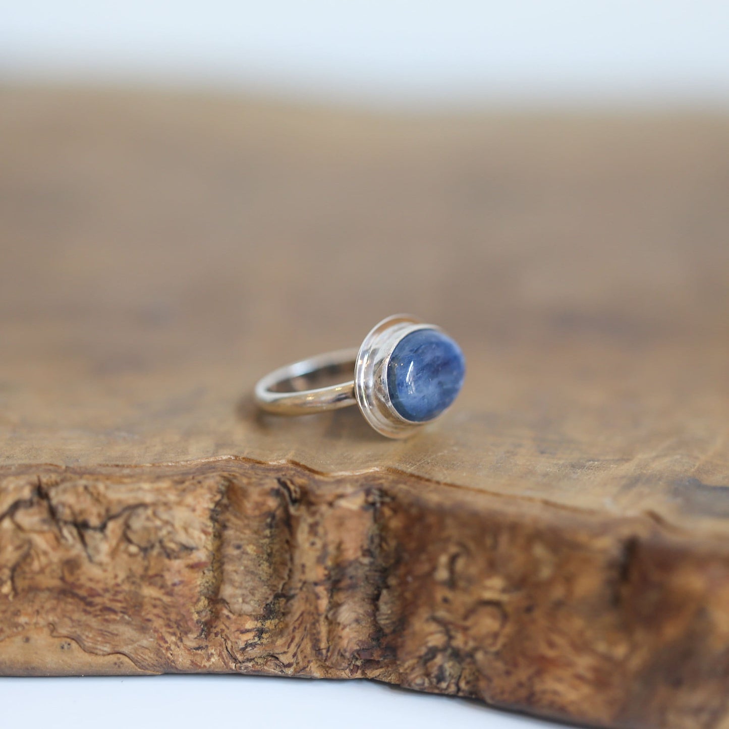 Kyanite East West Ring - Sterling Silver - Blue Kyanite Ring