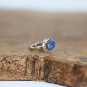 Kyanite East West Ring - Sterling Silver - Blue Kyanite Ring
