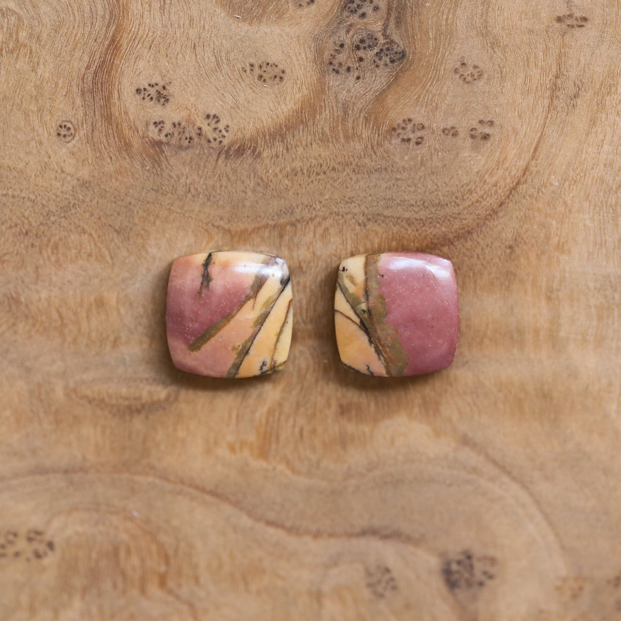 Red Creek Jasper Posts - .925 Sterling Silver Earrings - Jasper Earrings - Silversmith - OOAK