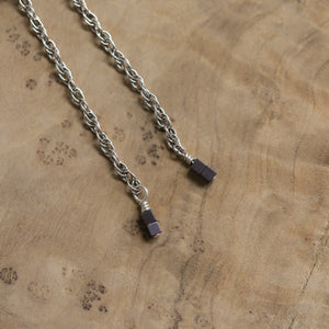 Tigers Eye Bolo Necklace - Tigers Eye Mock Bolo - .925 Sterling Silver - Silversmith