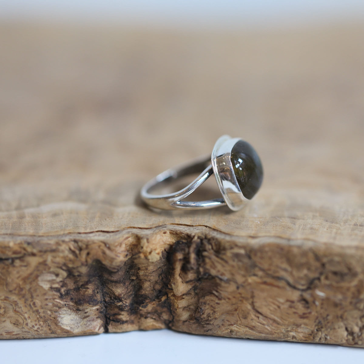Labradorite Square Ring | Sterling Silver