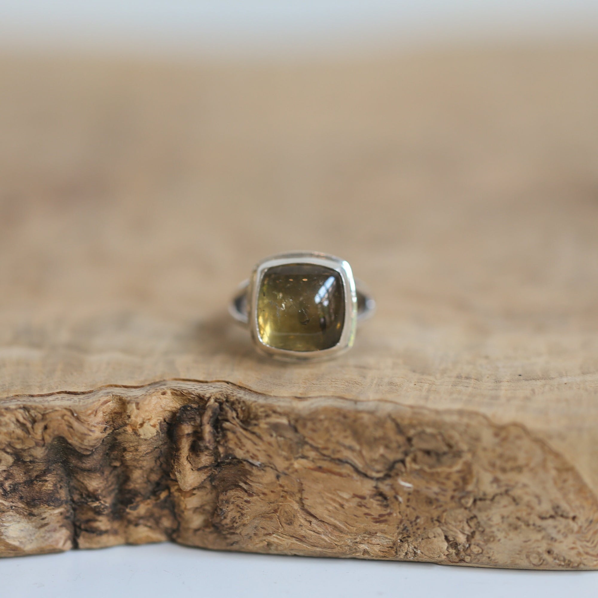 Chelsea Ring in Citrine - Silver Gold Ring - .925 Sterling Silver