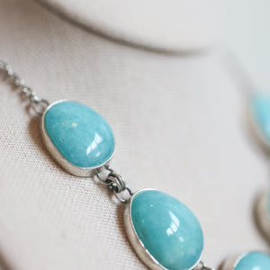Amazonite Necklace - Multi-Stone - Sterling Silver Chain - OOAK