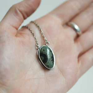 Kambaba Jasper Necklace - Choose Your Stone - Sterling Silver