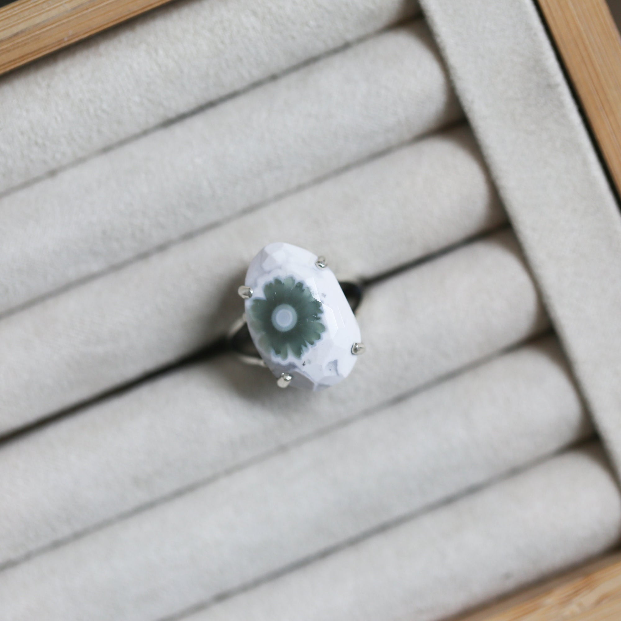 Ocean Jasper Ring - Choose your Stone - Sterling Silver Prong Setting - Silversmith
