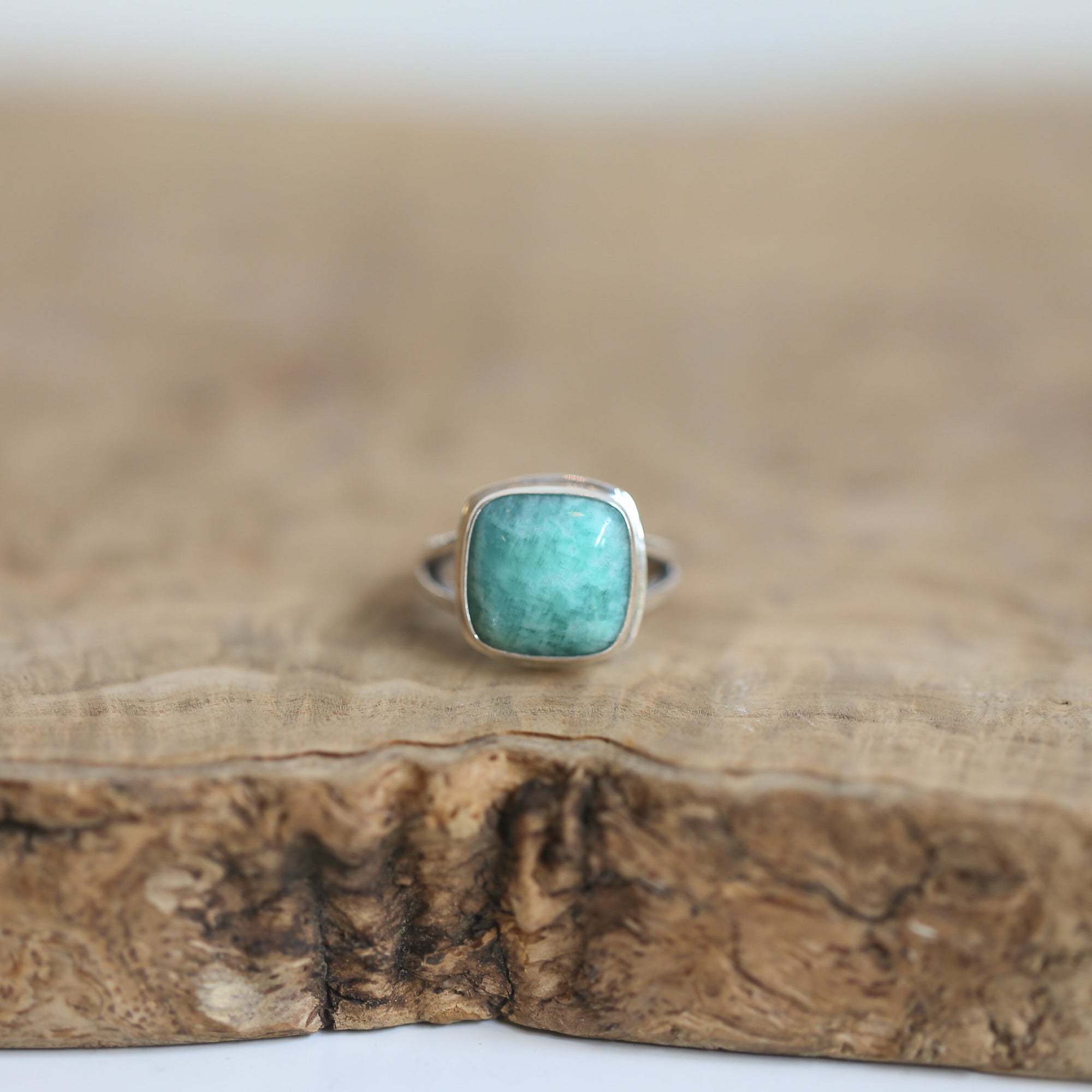 Russian Amazonite Ring - Soft Turquoise Ring - Silversmith - Silversmith Ring