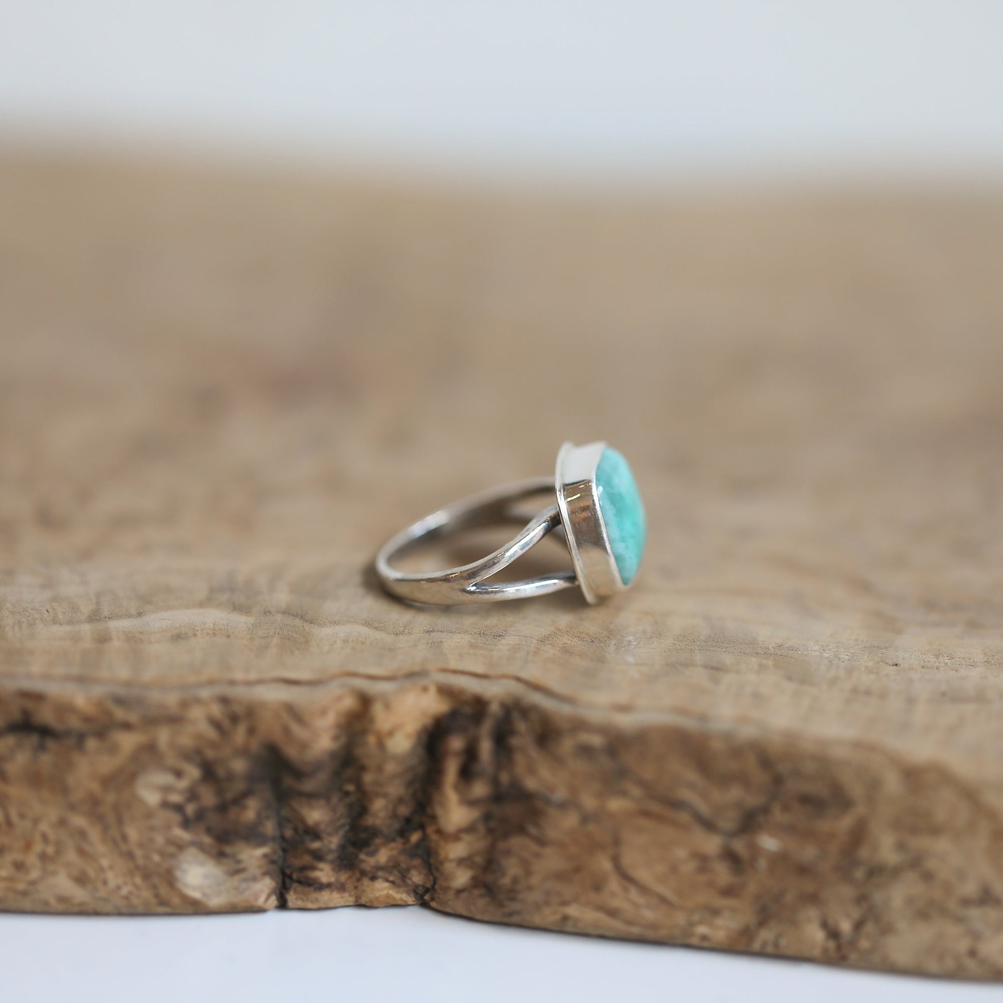 Russian Amazonite Ring - Soft Turquoise Ring - Silversmith - Silversmith Ring