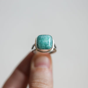 Russian Amazonite Ring - Soft Turquoise Ring - Silversmith - Silversmith Ring
