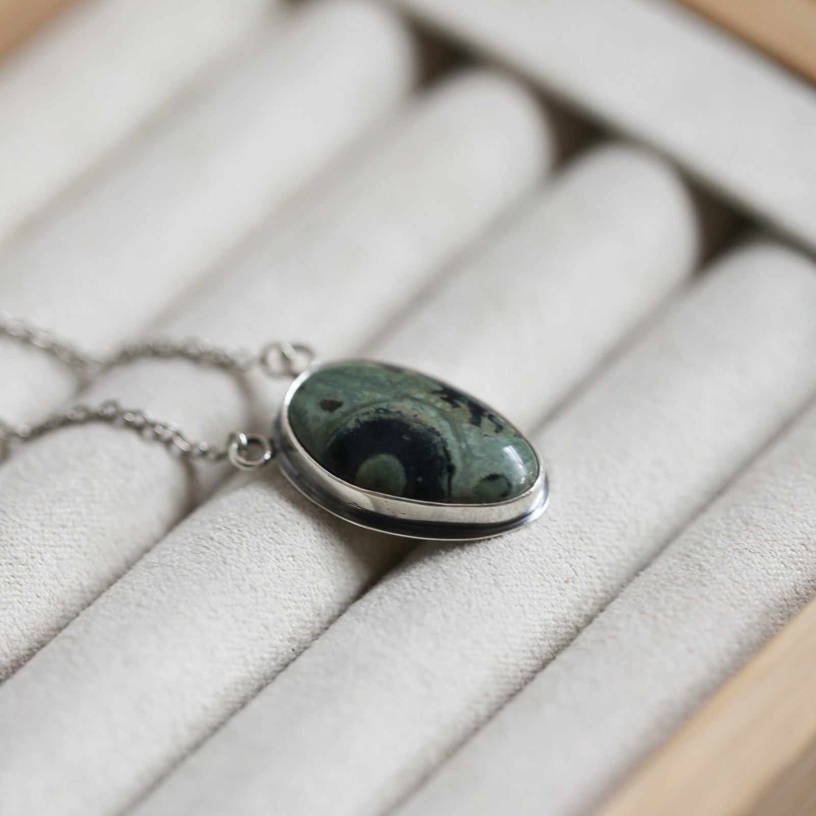 Kambaba Jasper Necklace - Choose Your Stone - Sterling Silver