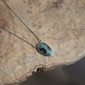 Kambaba Jasper Necklace - Choose Your Stone - Sterling Silver