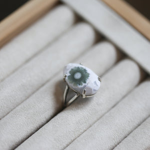 Ocean Jasper Ring - Choose your Stone - Sterling Silver Prong Setting - Silversmith
