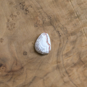 Laguna Lace Agate Pendant - 925 Sterling Silver - Rose Cut Agate Necklace