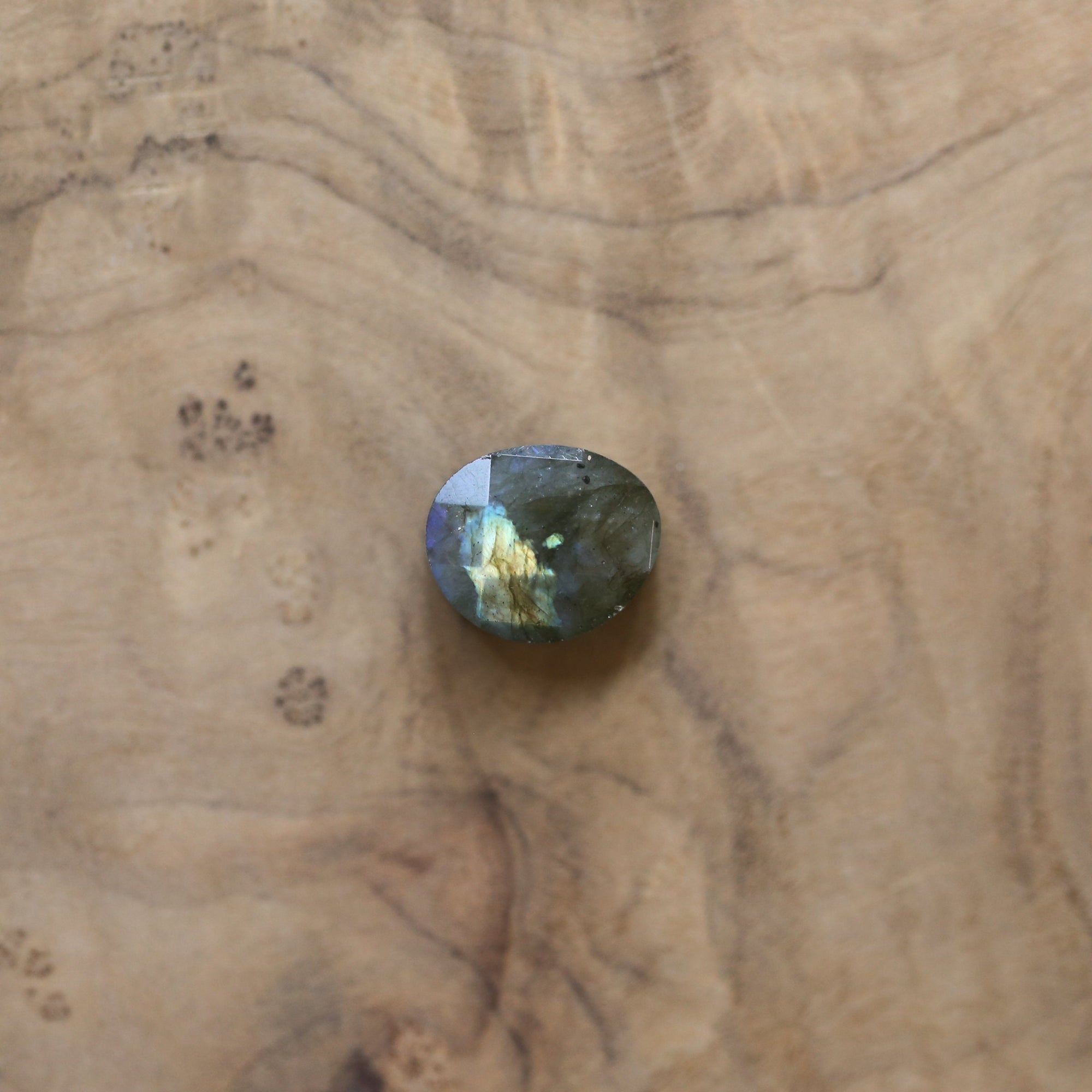 Orbits Ring - Rose Cut Labradorite Ring - .925 Sterling Silver - East West Oval Ring - Silversmith Ring