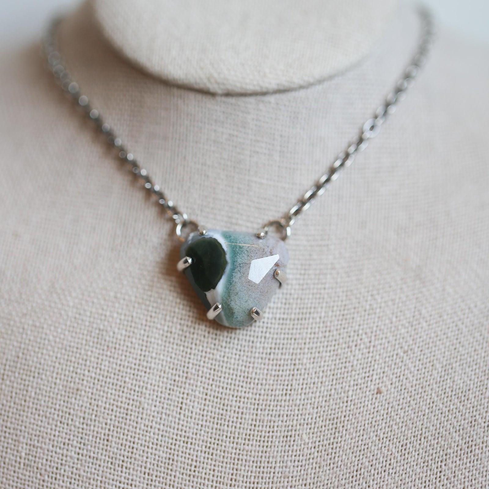 Ocean Jasper Necklace - .925 Silversmith - Choose your Stone - Ocean Jasper Pendant - OOAK
