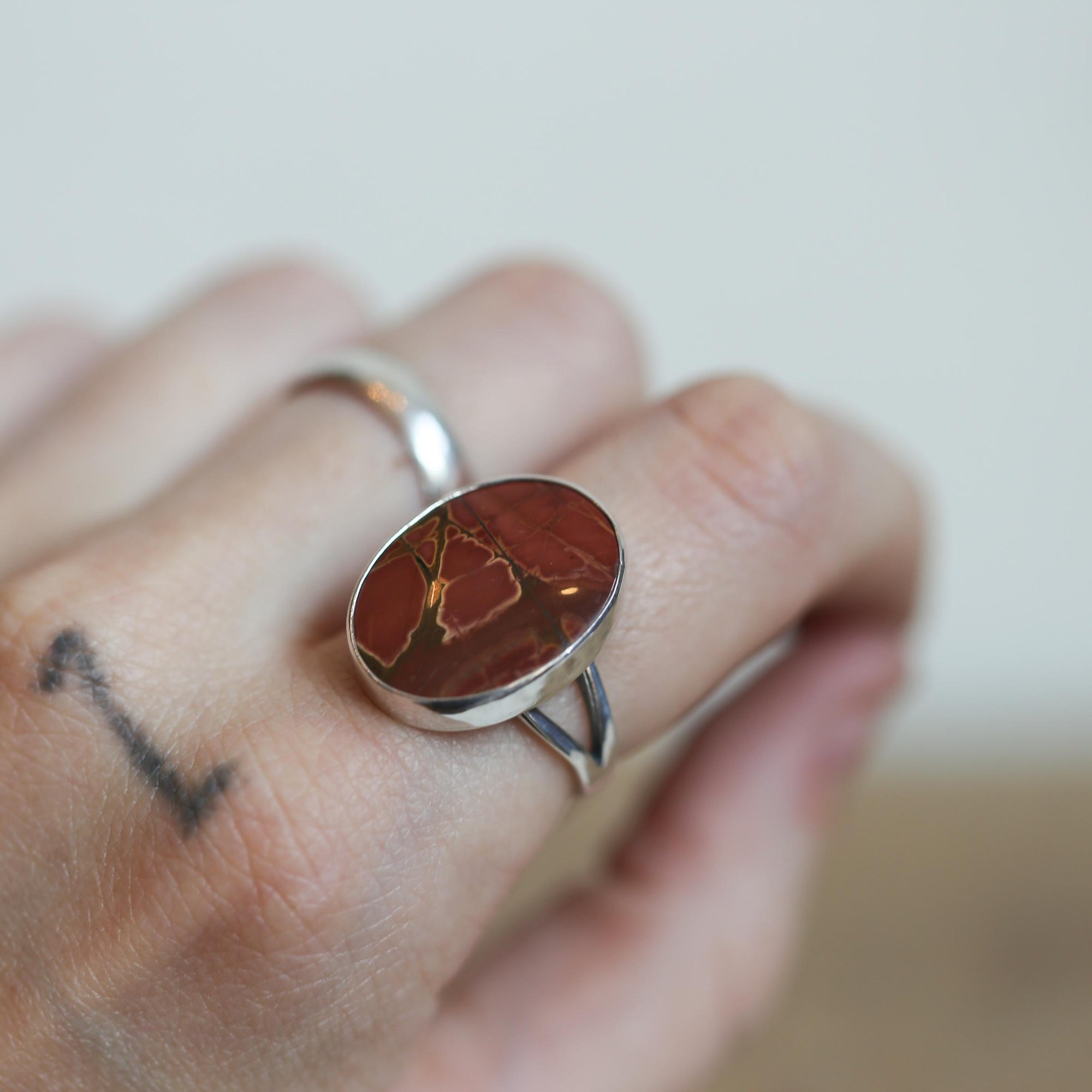 Red Creek Jasper Ring - .925 Sterling Silver Ring - Choose Your Stone - OOAK