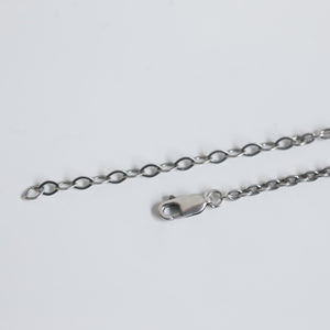 Sterling Silver Cable Chain - 16-18'' Silver Chain - Chain with Large Clasp - .925 Sterling Silver - Silversmith