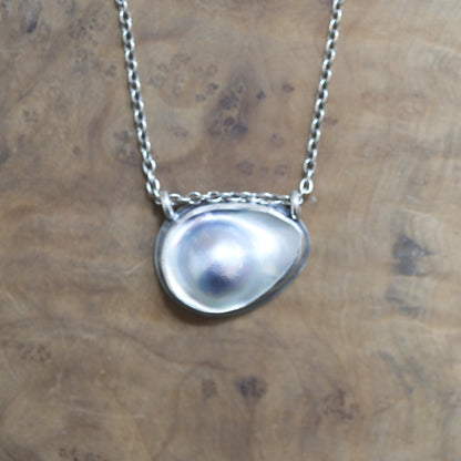 Deep Sea Necklace - Blister Pearl Pendant - .925 Sterling Silver