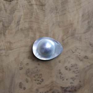 Deep Sea Hanging Rock - Blister Pearl Necklace - Blister Pearl Pendant - .925 Sterling Silver