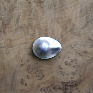 Deep Sea Hanging Rock - Blister Pearl Necklace - Blister Pearl Pendant - .925 Sterling Silver