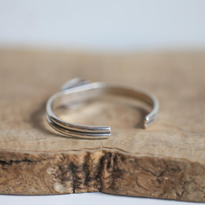 Sterling Silver Lapis Lazuli Cuff Bracelet – Handmade Gemstone Bangle