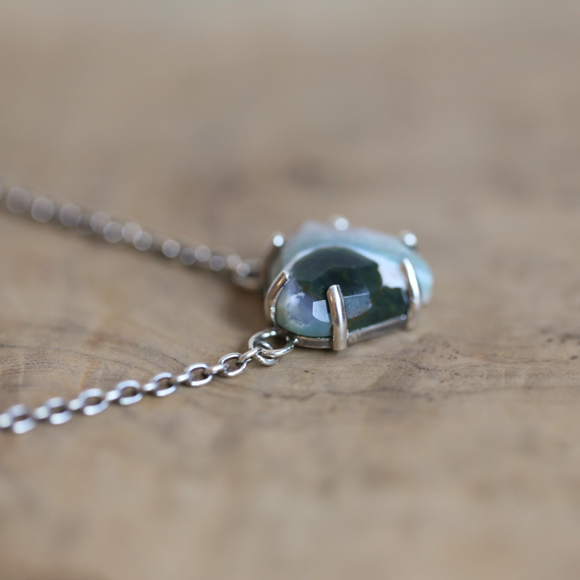 Ocean Jasper Necklace - Sterling Silver - One of a Kind