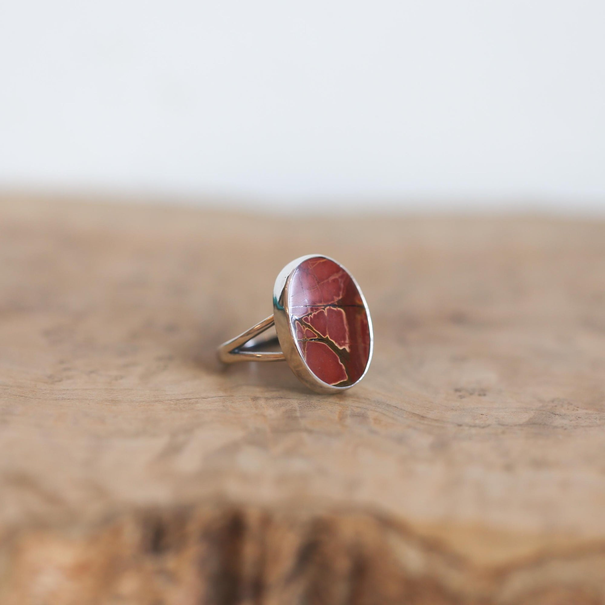 Red Creek Jasper Ring - .925 Sterling Silver Ring - Choose Your Stone - OOAK