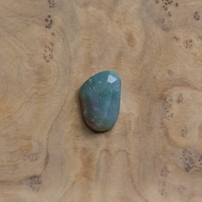 Rustic Sterling Silver Moss Agate Pendant – Rose Cut Stone