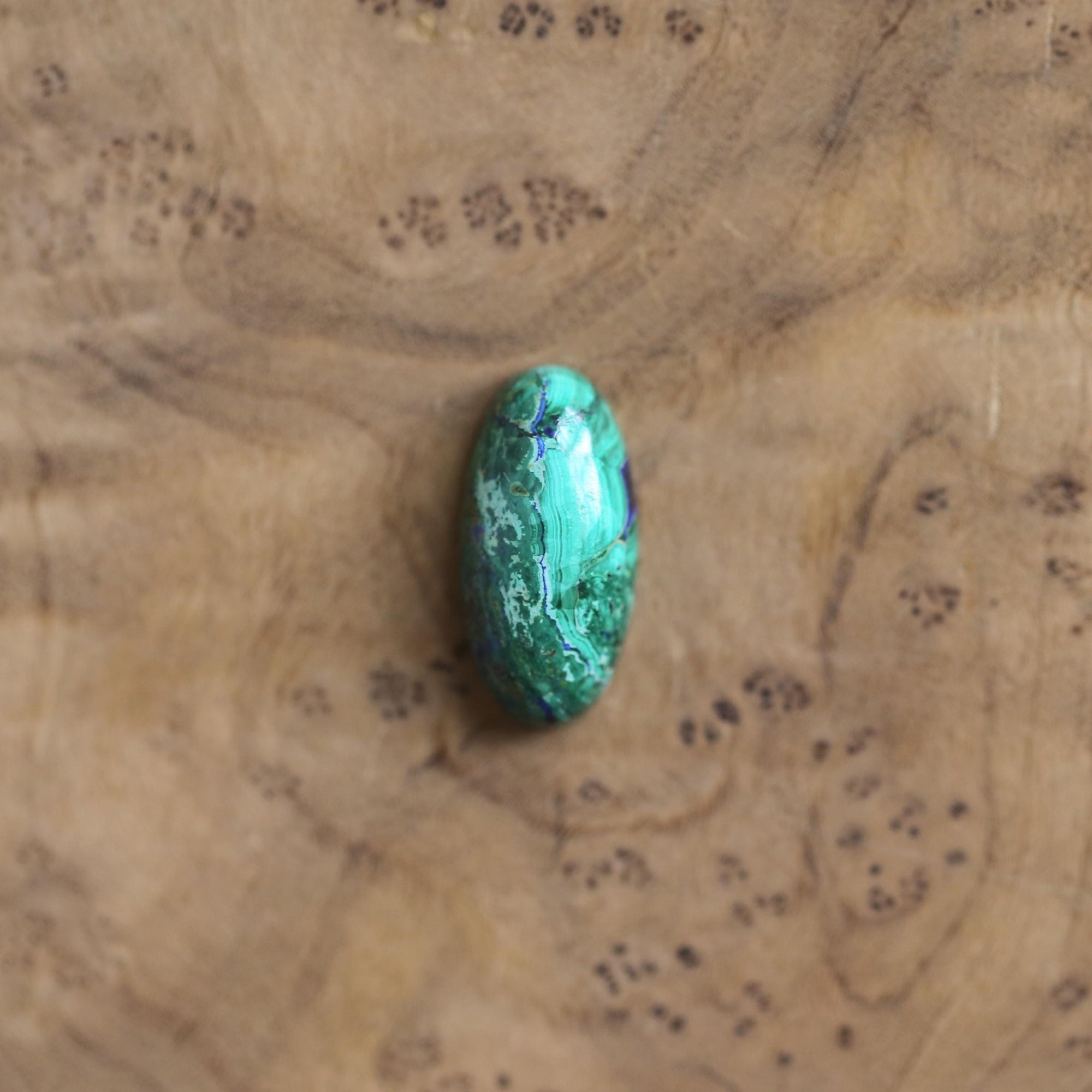 Boho Ring - Azurite Malachite - .925 Sterling Silver - Malachite Ring - Silversmith