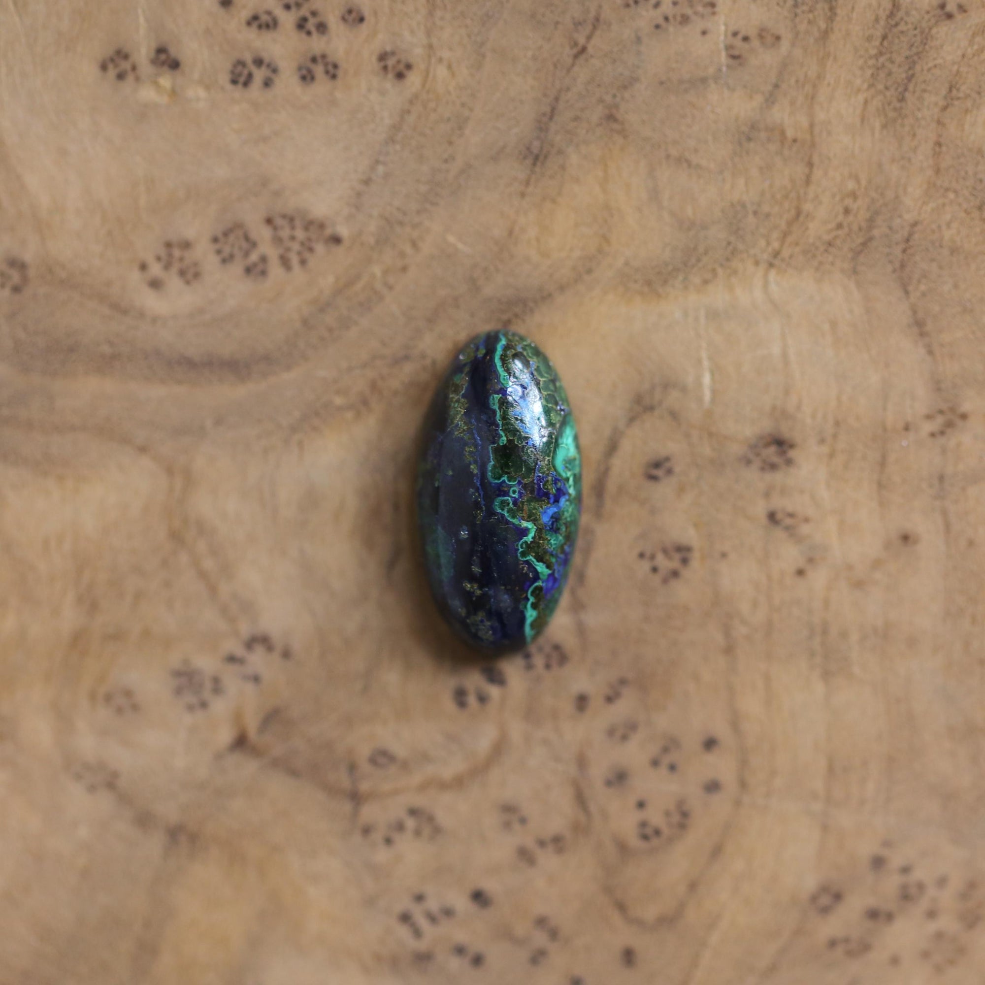 Boho Ring - Azurite Malachite - .925 Sterling Silver - Malachite Ring - Silversmith