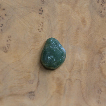 Rustic Sterling Silver Moss Agate Pendant – Rose Cut Stone