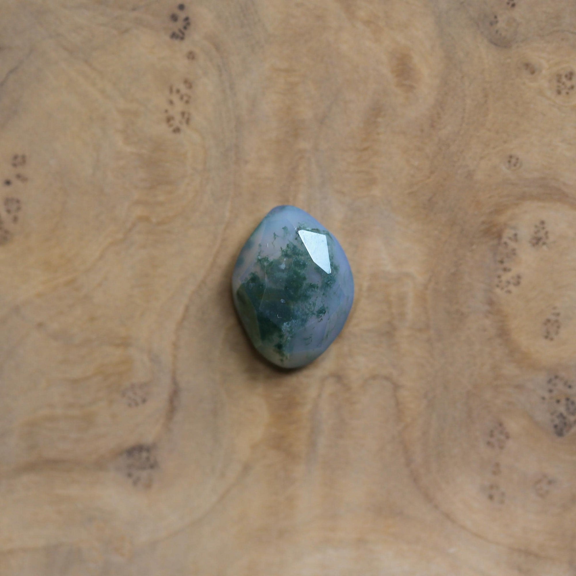 Moss Agate Pendant - .925 Sterling Silver - Rose Cut Moss Agate - Choose Your Stone