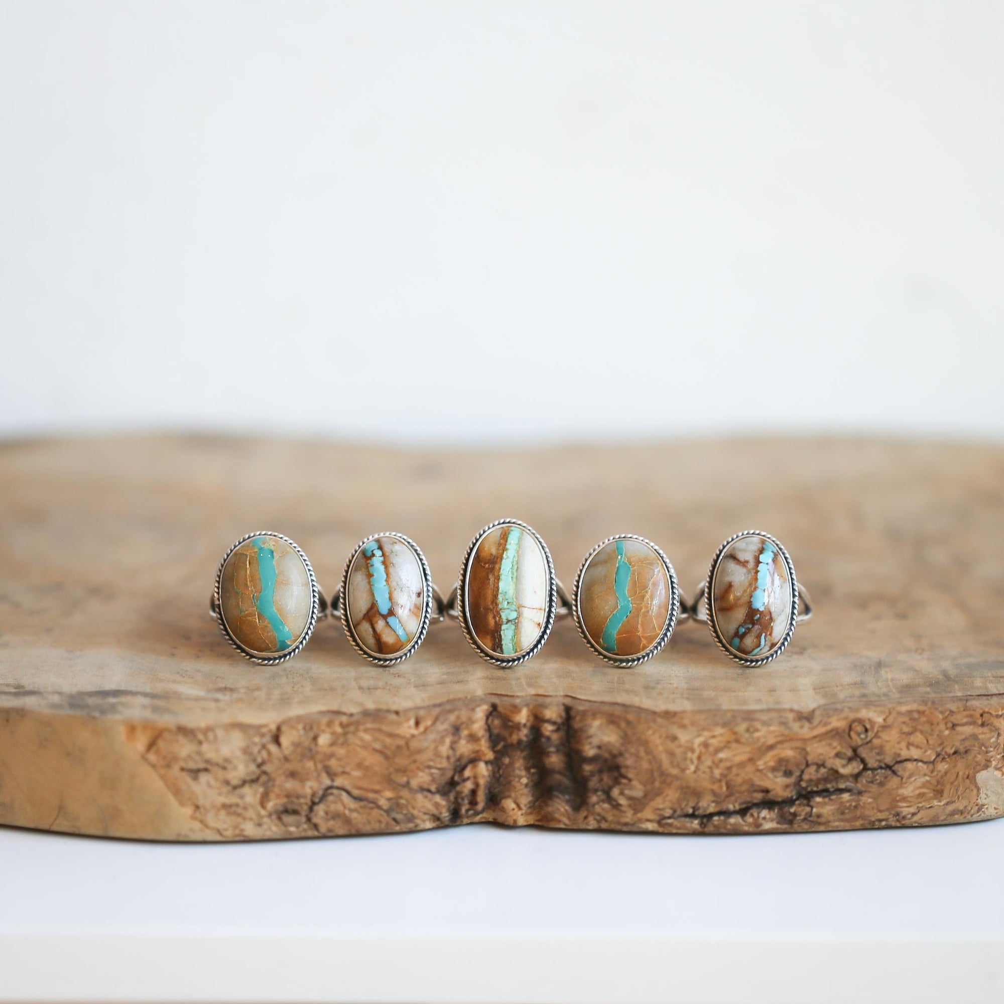 Royston Ribbon Turquoise Ring - OOAK Royston Turquoise Ring - Ready to Ship