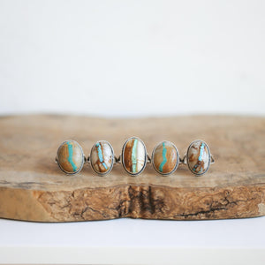 Royston Ribbon Turquoise Ring - OOAK Royston Turquoise Ring - Ready to Ship