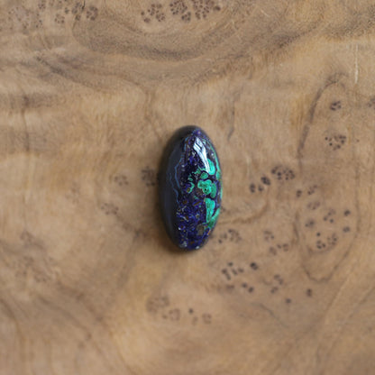 Azurite Malachite Ring - Boho .925 Sterling Silver Statement Ring