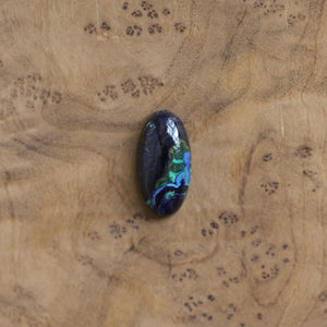 Boho Ring - Azurite Malachite - .925 Sterling Silver - Malachite Ring - Silversmith