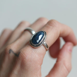 Chunky Apatite Sterling Silver Ring – Custom Handmade Boho Silversmith Jewelry