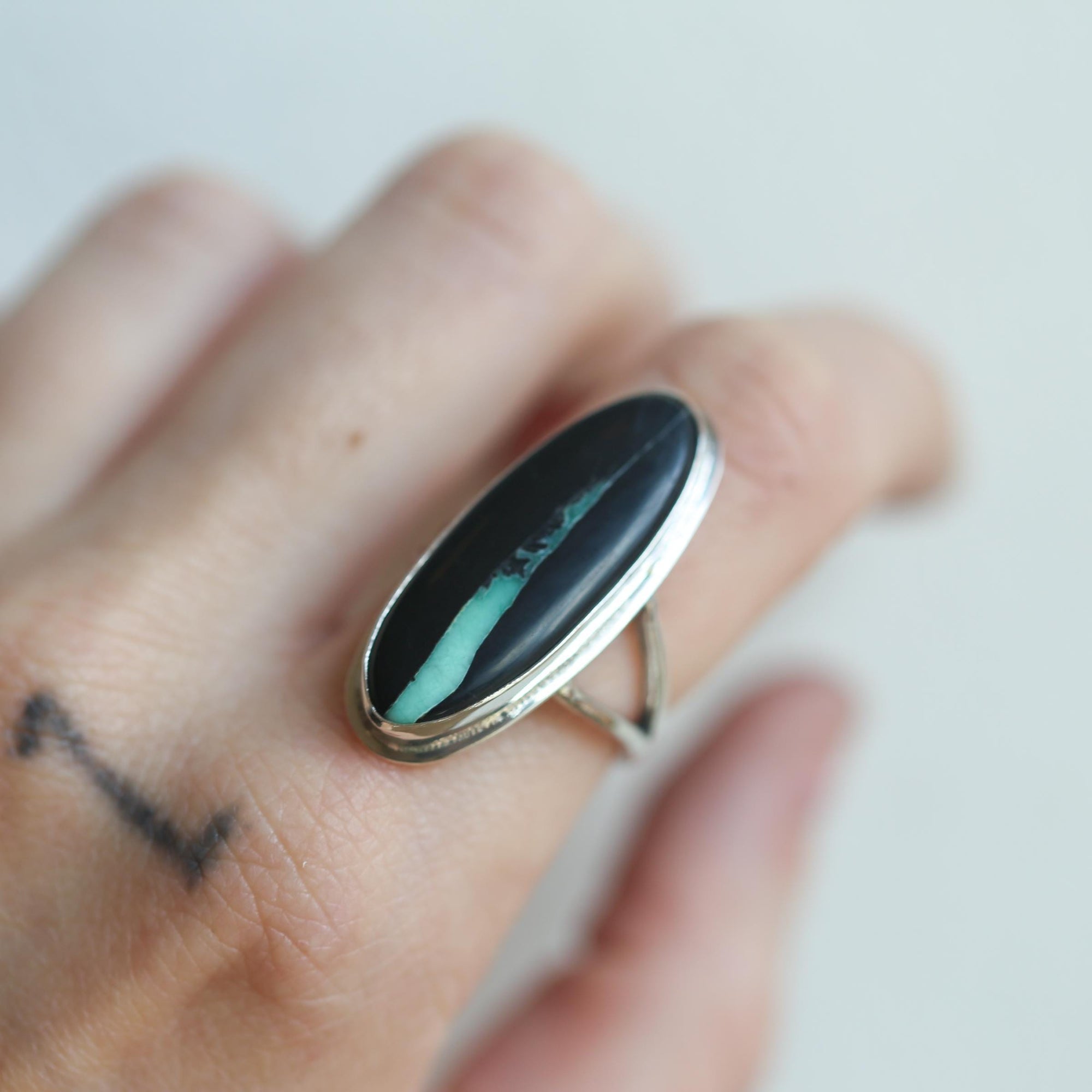 Black Buffalo Ring - Black Buffalo Turquoise - Choose Your Stone - Silversmith Ring - OOAK