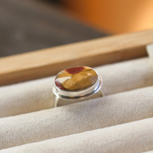 Red Creek Jasper Ring - .925 Sterling Silver Ring - east-west oval Choose Your Stone - OOAK