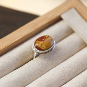 Red Creek Jasper Ring - .925 Sterling Silver Ring - east-west oval Choose Your Stone - OOAK